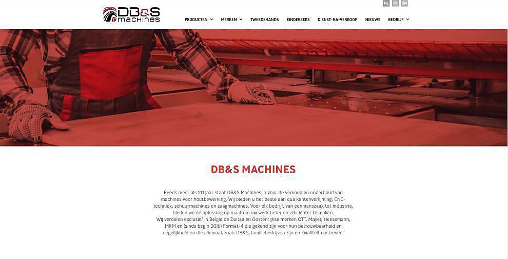Nieuwe website voor DB&S Machines