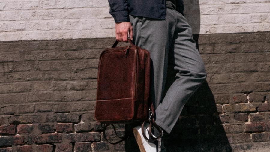 Maverick by Brepols - Maverick Rough Gear sac d'affaires et sac à dos en cuir 2-en-1 anti-vol 15,6"