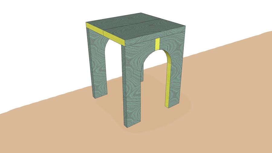 La créativité par le contraste: fabriquez votre propre tabouret