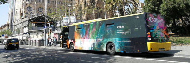 Teletransfer levert het printwerk voor de 600 stadsbussen van Barcelona