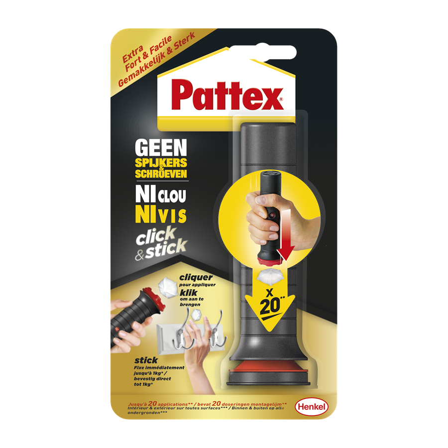 Gedoseerde montagelijm Pattex Click & Stick