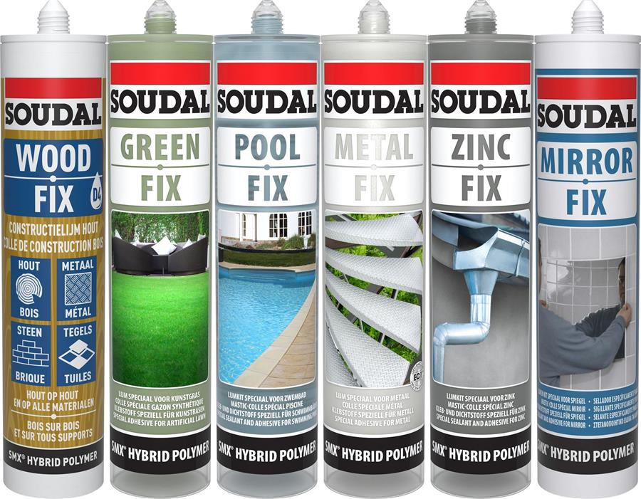 Hybridelijmen Fix-range van Soudal
