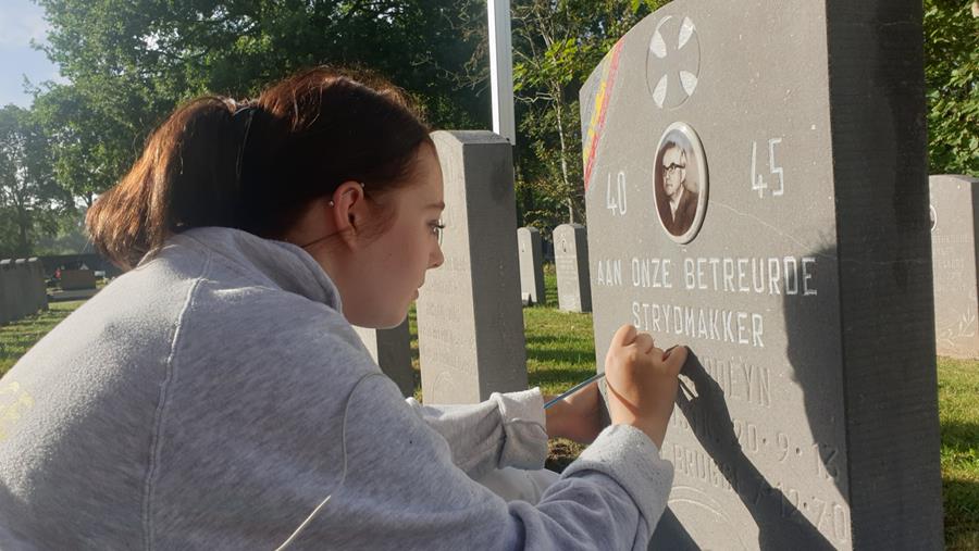L'option Peinture du VTI Brugge restaure 300 monuments de guerre de la Seconde Guerre mondiale